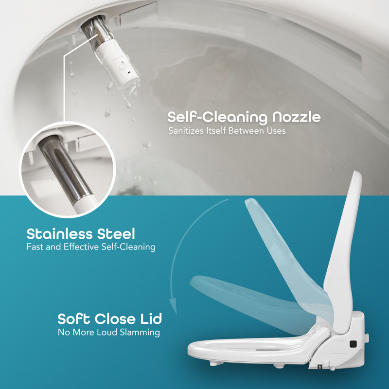 BidetMate Series Electric Heated Smart Toilet Elongated Bidet Seat